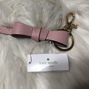 Kate Spade Pink  Bow Keyfob Kechain NWT